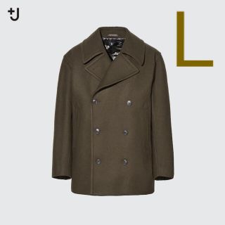 ユニクロ(UNIQLO)のUNIQLO +J ウールブレンド オーバーサイズピーコート Olive L(ピーコート)