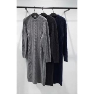 セオリー(theory)のTheory 19aw ケーブル編みニットワンピース(ひざ丈ワンピース)