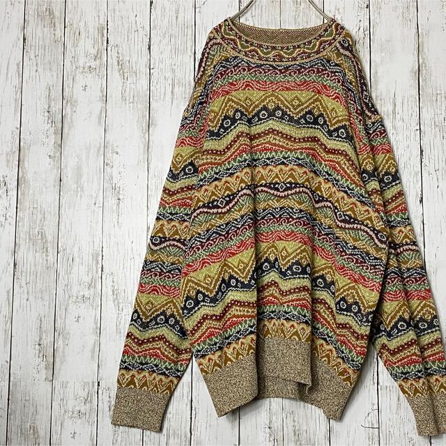 MISSONI(ミッソーニ)の【MISSONI SPORT】ニット セーター 総柄 イタリア製 ゆるだぼ 総柄 メンズのトップス(ニット/セーター)の商品写真