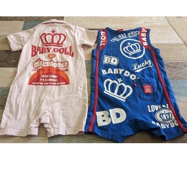BABYDOLL(ベビードール)のベビードールロンパース 2枚セットサイズ80 キッズ/ベビー/マタニティのベビー服(~85cm)(ロンパース)の商品写真