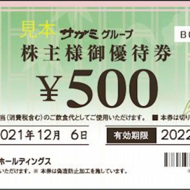 サガミ 株主優待券 18000円分(500円×36枚) | capacitasalud.com