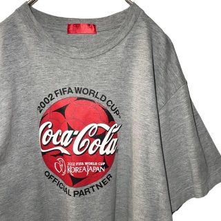 コカコーラ(コカ・コーラ)の【入手困難】コカコーラ Coca-Cola Tシャツ 日韓ワールドカップ グレー(Tシャツ/カットソー(半袖/袖なし))