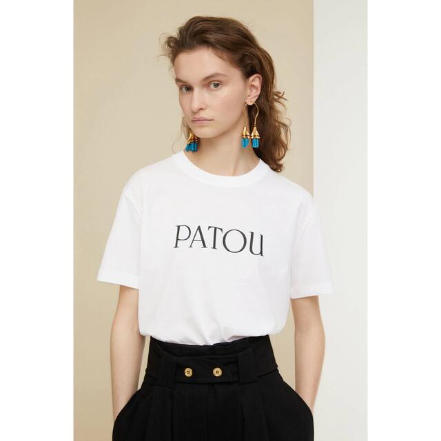 新品　XS　パトゥ PATOU Tシャツ ホワイト フーディー ロゴ