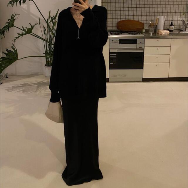 enof / ace long skirt (ペチコート付)