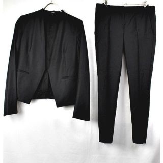 美品 セオリー ビジネス パンツスーツ ブラック 4-