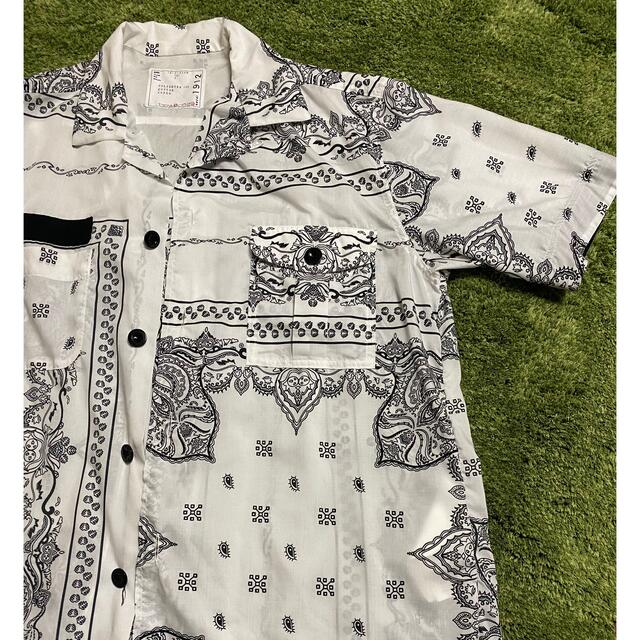 sacai 19ss バンダナ ペイズリー 半袖シャツ アロハ L 3 正規品 48