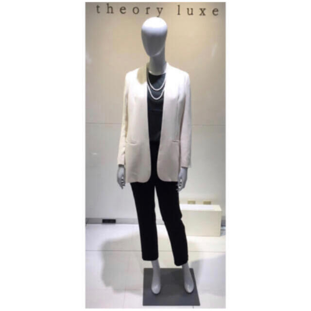 Theory luxe 19ss ノーカラーロングジャケット