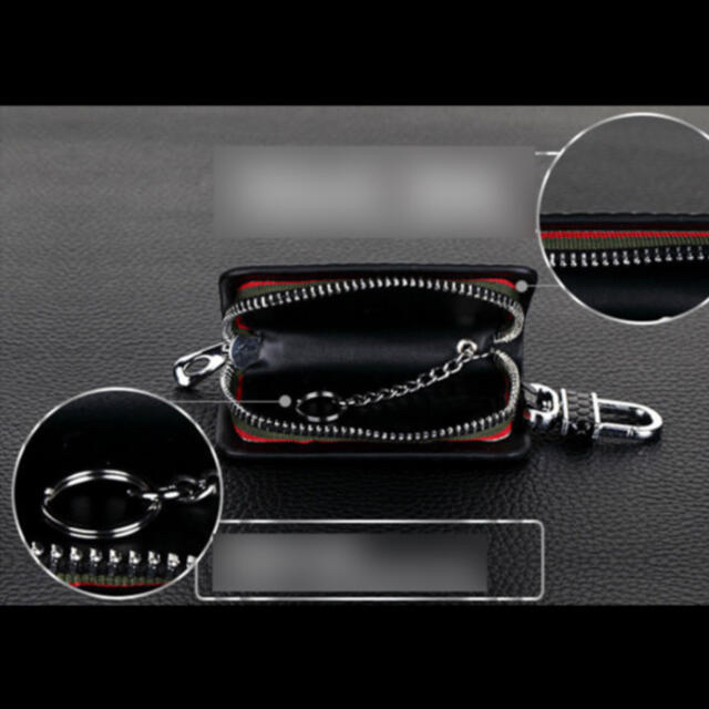 【新品】トヨタ スマートキーケース キーホルダー 鍵収納 黒 クロコダイル調 メンズのファッション小物(キーケース)の商品写真