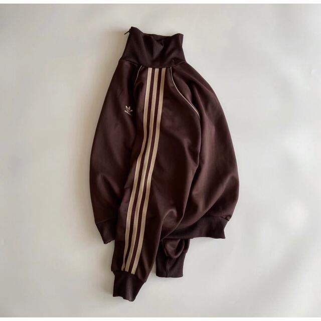 adidas(アディダス)の在原みゆ紀着用 70s 80s adidas デサント ジャージ 茶 ブラウン メンズのトップス(ジャージ)の商品写真