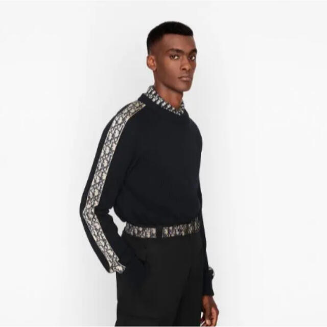 限 定 販 売 】 Christian Dior 【希少・美品】ディオール オブリーク柄 コットンニット（肉厚）Mサイズ - ニット+セーター