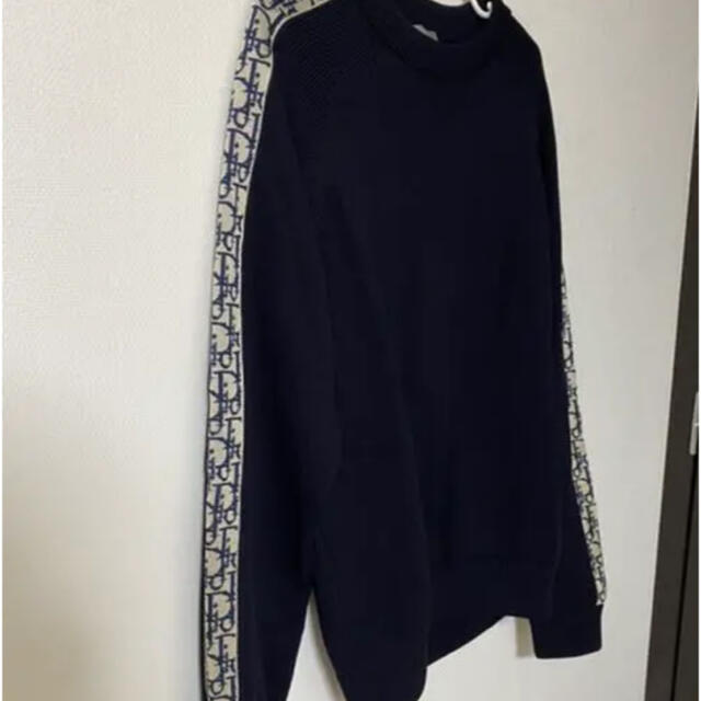 限 定 販 売 】 Christian Dior 【希少・美品】ディオール オブリーク柄 コットンニット（肉厚）Mサイズ - ニット+セーター