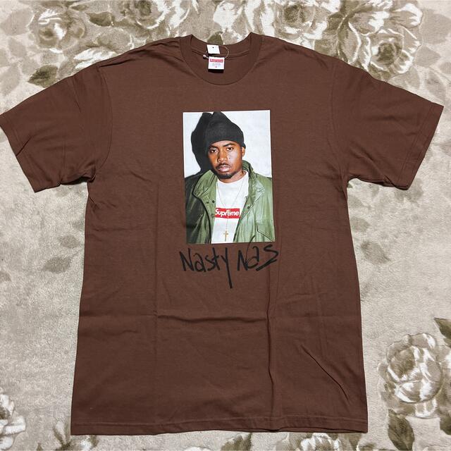 17aw Supreme Nas tシャツ tee フォトt ブラウン MTシャツ/カットソー(半袖/袖なし)