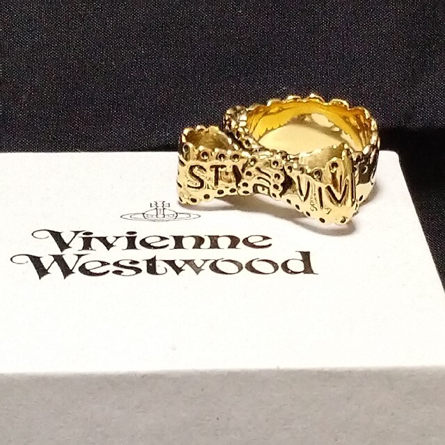 正規品 - Westwood Vivienne vivienne Mサイズ ゴールド ボウリング 復刻版 westwood リング(指輪)
