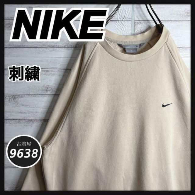 【入手困難!!】ナイキ ✈︎刺繍ロゴ ゆるだぼ 裏起毛 トレーナー 重ね着9638nike