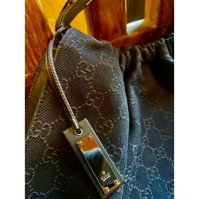 Gucci(グッチ)の希少超美品✨GUCCI✨GGキャンバス×レザー✨ハンドバッグ✨濃茶 レディースのバッグ(ハンドバッグ)の商品写真