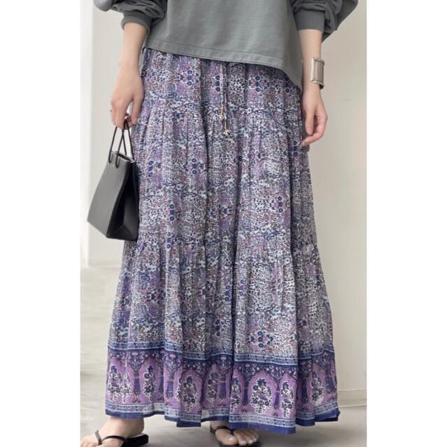 L'Appartement DEUXIEME CLASSE(アパルトモンドゥーズィエムクラス)の【新品】L'Appartement BLUE BOHEME Skirt レディースのスカート(ロングスカート)の商品写真