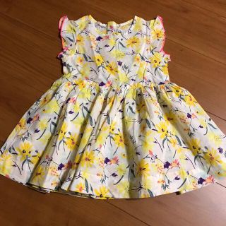 プチバトー(PETIT BATEAU)の試着のみ　プチバトー　花柄ワンピース　サイズ3ans/95cm(ワンピース)