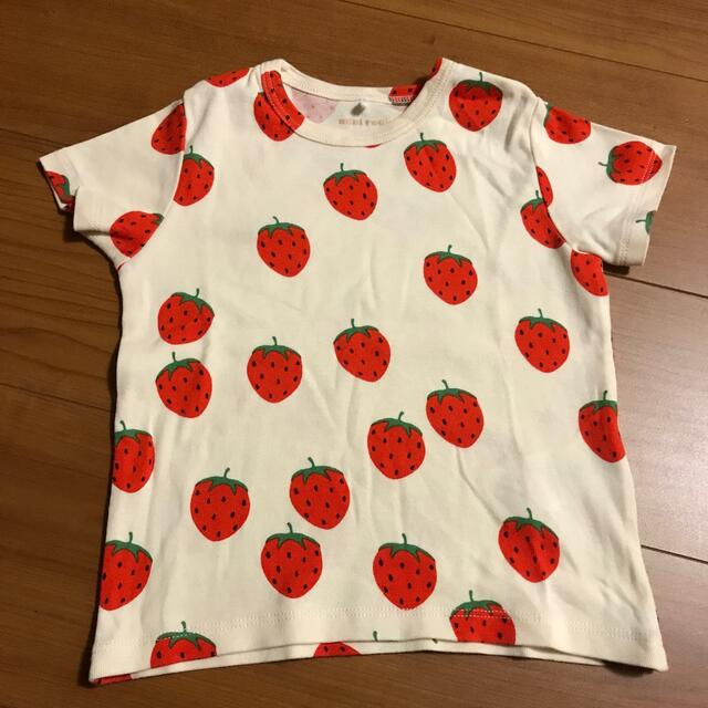 こども ビームス - 美品 mini rodini いちご柄半袖Tシャツ サイズ2-3Y