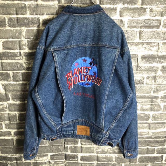 レア】プラネットハリウッド デニムジャケット Gジャン90s古着-