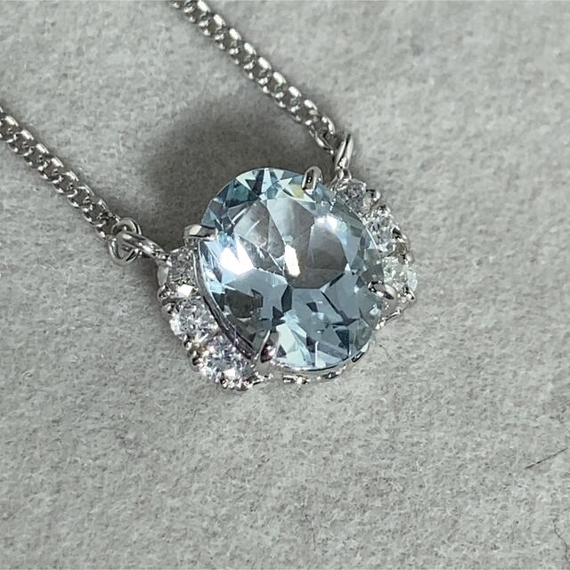 セール特価 【13-18】アクアマリン ダイヤモンド ネックレス 1.41ct D0