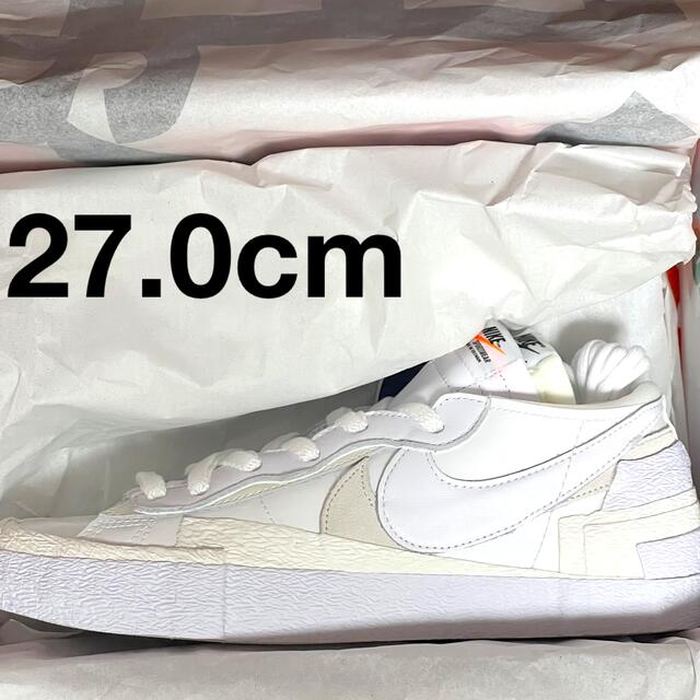 sacai(サカイ)のNike × sacai Blazer Low White 27.0 メンズの靴/シューズ(スニーカー)の商品写真