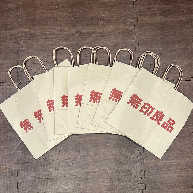 MUJI (無印良品)(ムジルシリョウヒン)の無印良品　ショップ袋　9枚 レディースのバッグ(ショップ袋)の商品写真