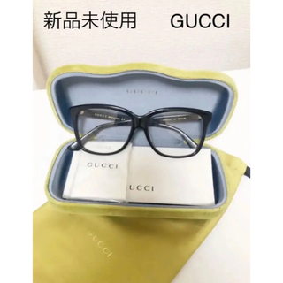 グッチ(Gucci)の完売人気　新品GUCCI ウェリントン　ブラックフレーム　アイウェア　メガネ　(サングラス/メガネ)