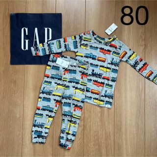 ベビーギャップ(babyGAP)の新品★baby gap電車柄パジャマ・ナイティ80(パジャマ)