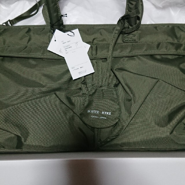 新品 未使用 HYKE×PORTER ヘルメットバッグ S オリーブ