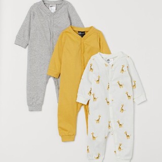 エイチアンドエム(H&M)のH&M パジャマ ベビー ロンパース 3点セット(パジャマ)