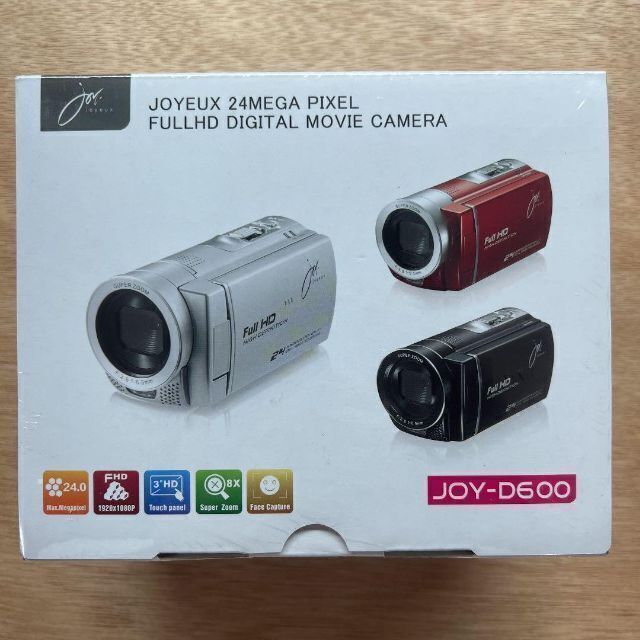 ジョワイユ　JOY-D600 ビデオカメラ　レッド スマホ/家電/カメラのカメラ(ビデオカメラ)の商品写真