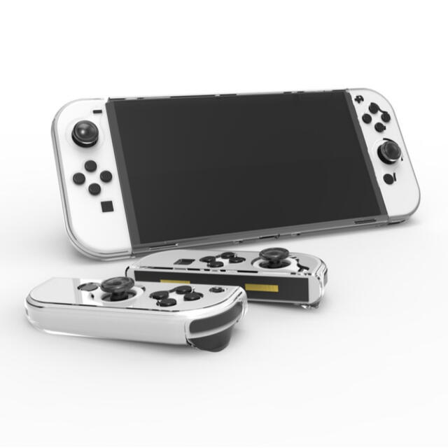 Nintendo Switch(ニンテンドースイッチ)の【有機EL 】フィルム付 ニンテンドースイッチ 本体カバー Joy-Conカバー エンタメ/ホビーのゲームソフト/ゲーム機本体(携帯用ゲーム機本体)の商品写真