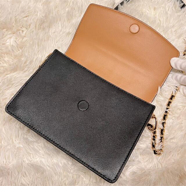美品☆トリーバーチ ロビンソン チェーン ショルダー ウォレット 財布 黒-