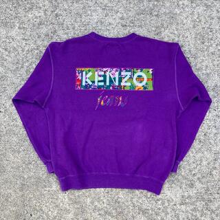 ケンゾー(KENZO)の90’s KENZO ケンゾー スウェットトレーナー 刺繍ロゴ 北斎タグ(スウェット)