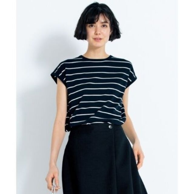 23区(ニジュウサンク)の２３区　Ｌ【洗える】ＰＬＡＩＮ　ＤＲＹ　ＲＡＹＯＮ　カットソー  レディースのトップス(カットソー(半袖/袖なし))の商品写真