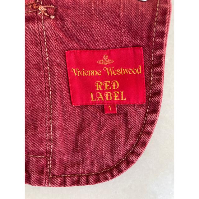 Vivienne Westwood(ヴィヴィアンウエストウッド)のVivienne Westwoodレッドレーベル　デニムジャケット　ワインレッド レディースのジャケット/アウター(Gジャン/デニムジャケット)の商品写真