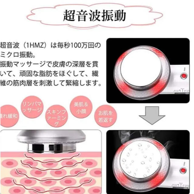 HANSILK  キャビテーション EMS セルライト痩身エステ 美顔機 スマホ/家電/カメラの美容/健康(ボディケア/エステ)の商品写真