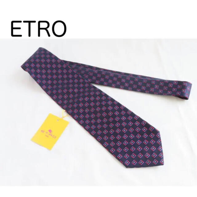 未使用　ETRO エトロ　ネクタイ　おしゃれ　Eロゴ　メンズファッション メンズのファッション小物(ネクタイ)の商品写真