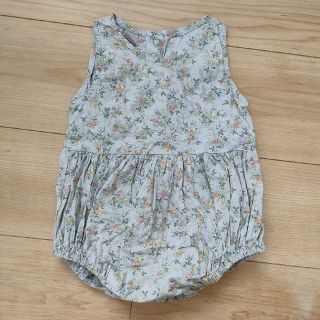 プティマイン(petit main)の美品！ 花柄ロンパース 韓国子供服(ロンパース)