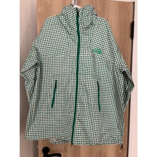 ザノースフェイス(THE NORTH FACE)のノースフェイス ウインドブレーカー ポンチョ L チェック グリーン(ナイロンジャケット)