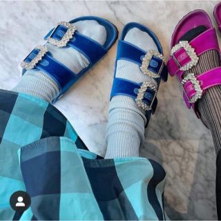 マノロブラニク(MANOLO BLAHNIK)の新品　MANOLO BLAHNIK for BIRKENSTOCK 37(サンダル)