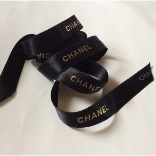 シャネル(CHANEL)のCHANEL ラッピングリボン   ブラック&ゴールド  1 メートル(ラッピング/包装)