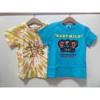 アベイシングエイプ(A BATHING APE)の【100cm】【半袖】【男の子】Ｔシャツ2枚セット(Tシャツ/カットソー)