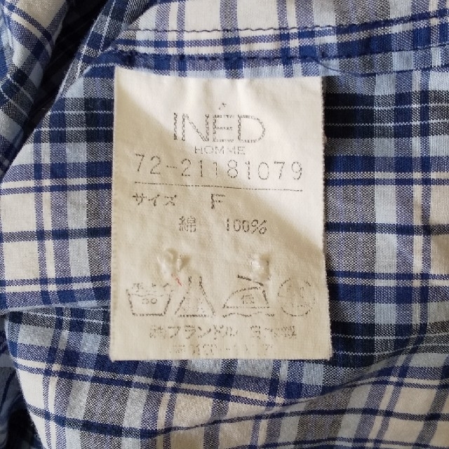 INED(イネド)のINEDHOMME イネドオム 半袖 チェックシャツ メンズのトップス(シャツ)の商品写真