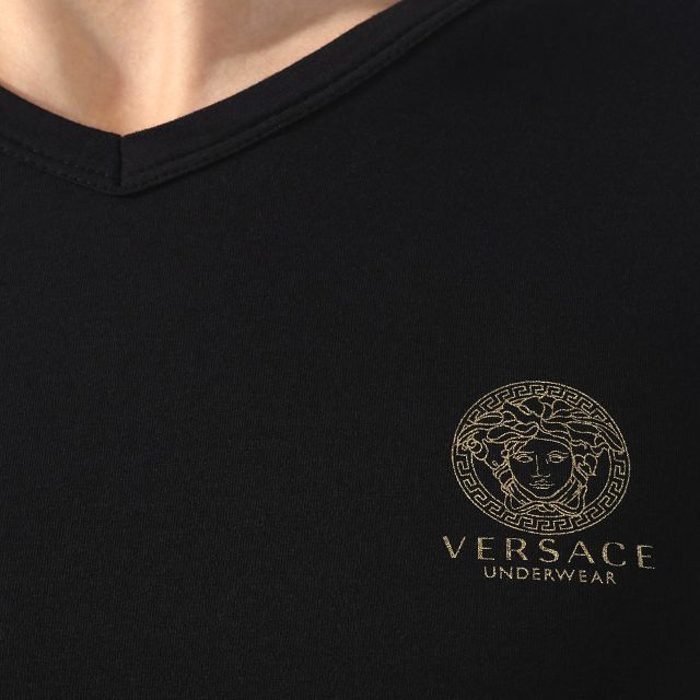 8 VERSACE メデューサ Vネック Tシャツ size M Tシャツ/カットソー(半袖/袖なし)