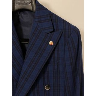 ボリオリ(BOGLIOLI)のRINGJACKET リングヂャケット ネイビーチェック ダブルジャケット446(テーラードジャケット)