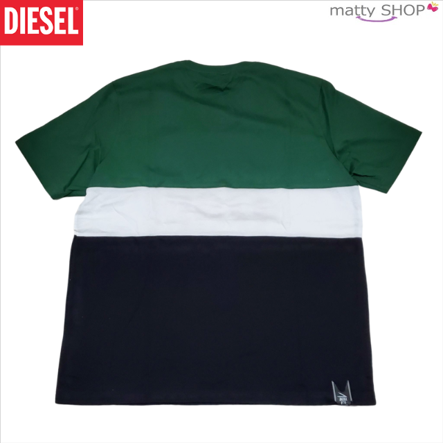 12 DIESEL 半袖Tシャツ GREEN WHITE BLACK L 新品