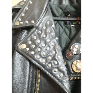 鋲ジャン オーバーサイズライダースジャケットの通販 by pank shop|ラクマ