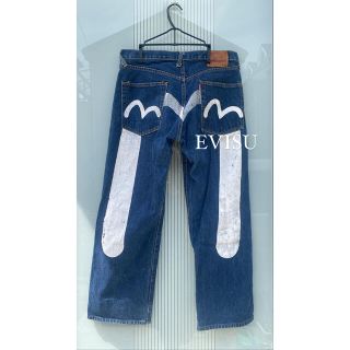 [エビス] [evisu] デニム　ビックカモメ　ペイント白　　26✖️35