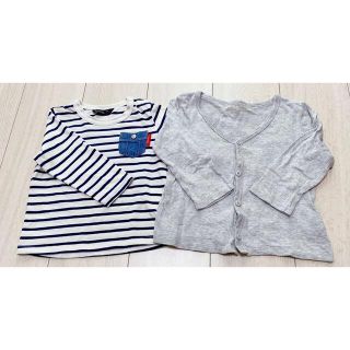 フタフタ(futafuta)の95cm カットソー カーディガン 2着セット futafuta バースディ(Tシャツ/カットソー)